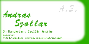 andras szollar business card